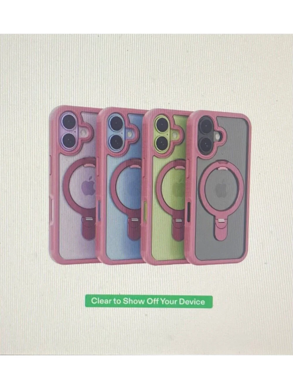 Onn Case for iPhone 17 Pink/Frosted Clear